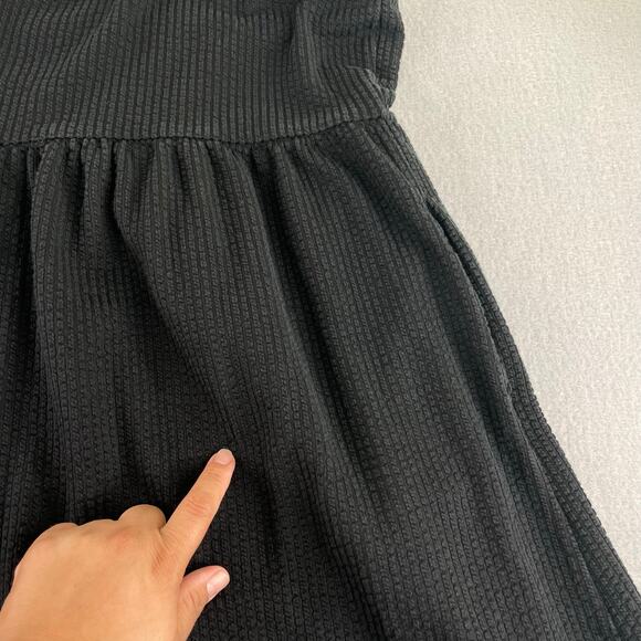 Ava & Viv black baby doll sleeveless Mini Dress pockets textured 2X pockets - Picture 5 of 11